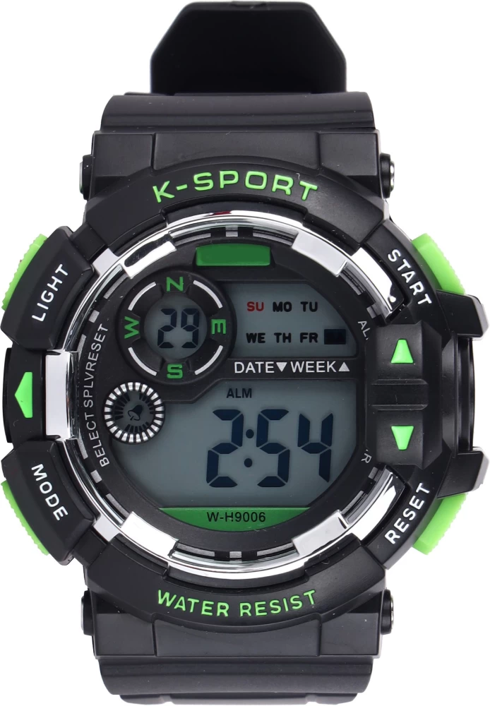 Lasika Mens Digital Sport Casual Rubber Strap Colours Assorted Watch W-H9021